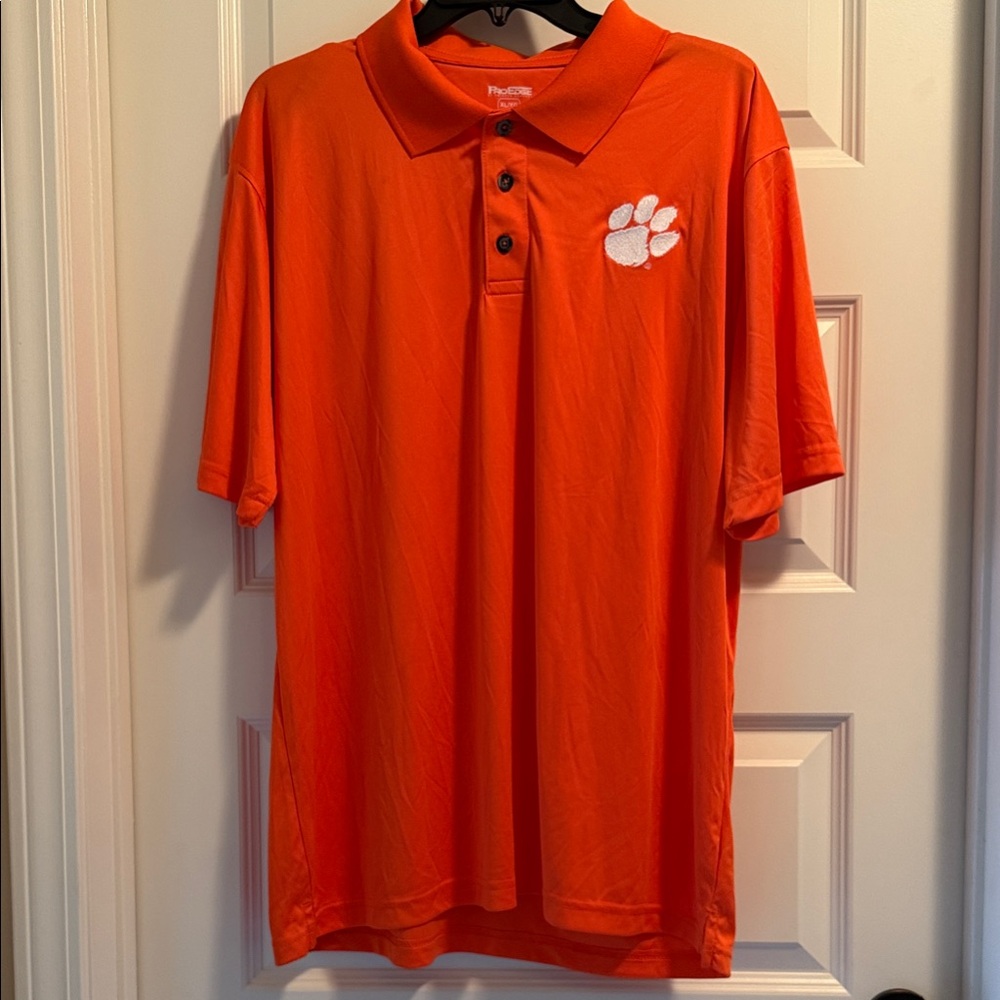Clemson Orange Dri-Fit Polo with White Logo